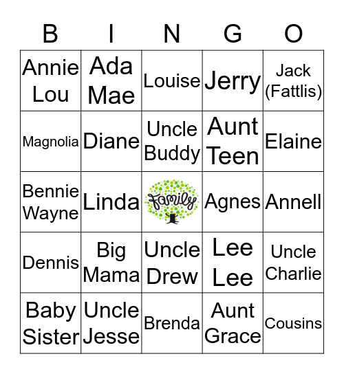 WE ARE FAMILY  Bingo Card