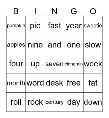 Bingo Card