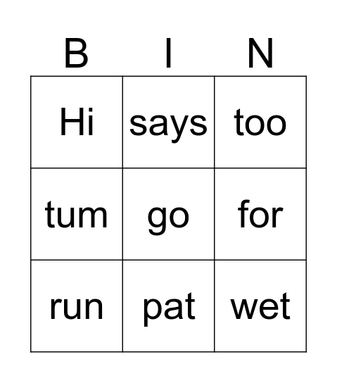 Bingo Card