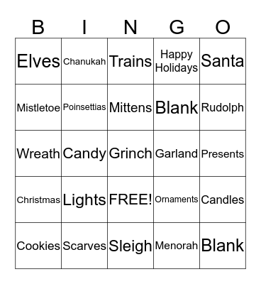 HOLIDAY BINGO Card