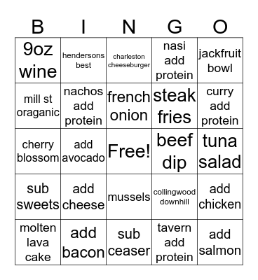 ATG Upsell Bingo  Bingo Card