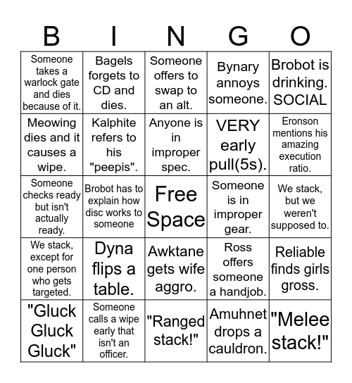 Tribunal Bingo Card