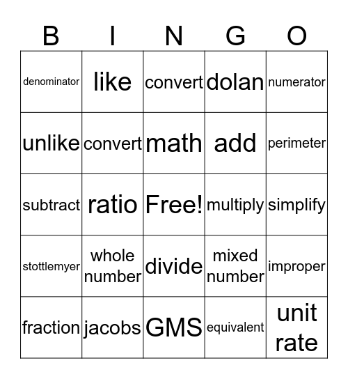 WIDA BINGO Card