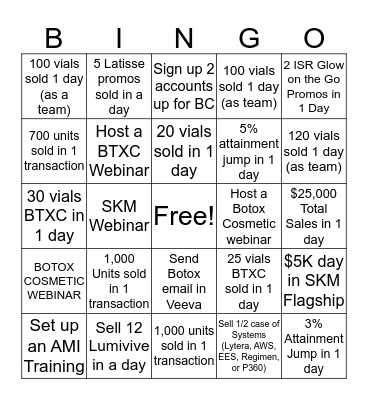 YPOP BINGO Card