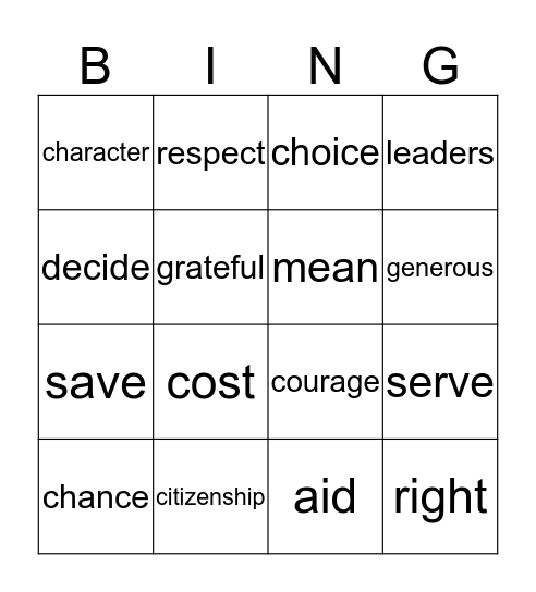 GR2 Unit4 Parts1&2 REACH Bingo Card