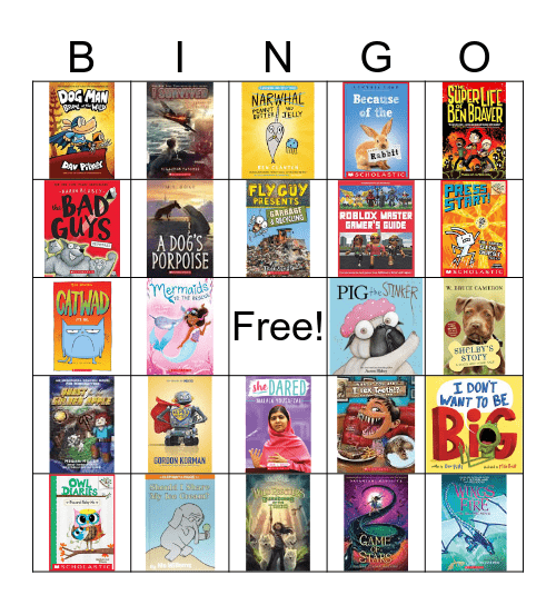 Scholastic Book Bingo Card