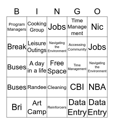 CBI BINGO Card
