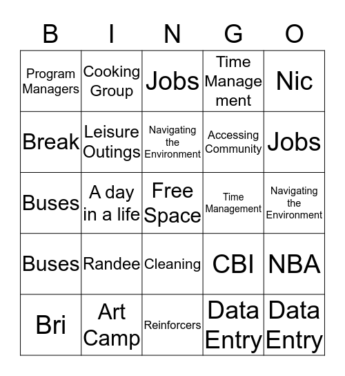 CBI BINGO Card