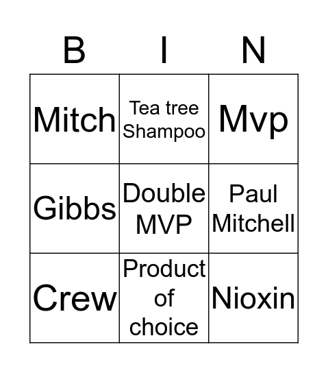 Team awesome Bingo Card