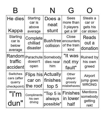 gfred bingo V0.4.1 Bingo Card