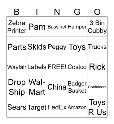 Badger Basket Bingo Card