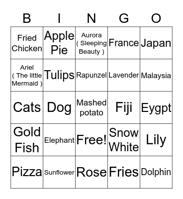 ✨ Yuuie's Bingo ✨ Bingo Card