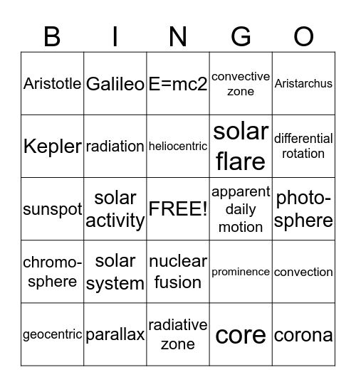 Unit 3, Lessons 1 & 3 Bingo Card