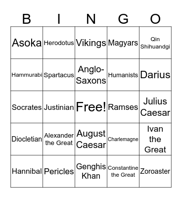 People Bingo Card