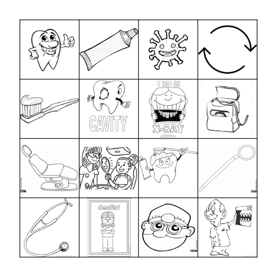 Tooth Lingo Bingo Card