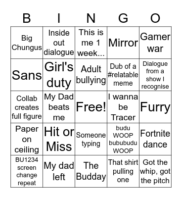 TikTok BINGO Card