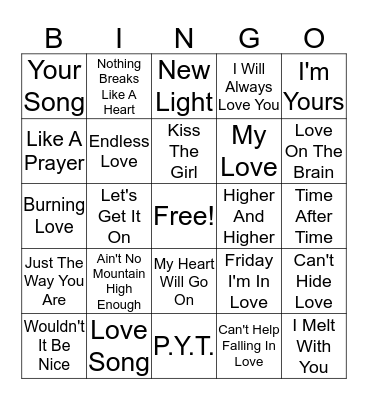 XO Bingo Card