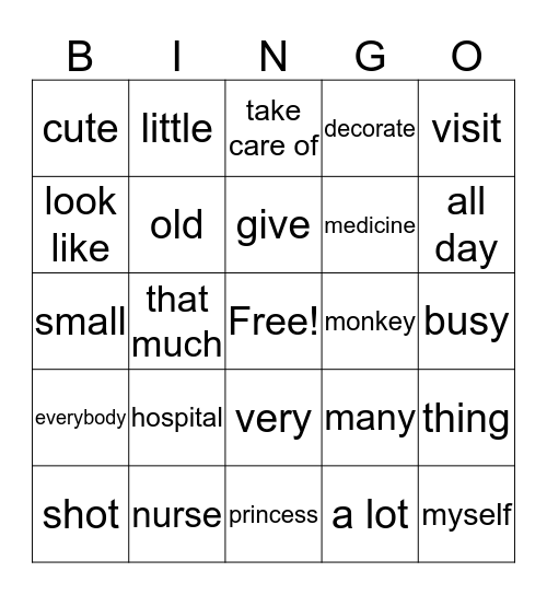 Junior brown Bingo Card