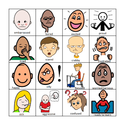 Emotions Bingo Card