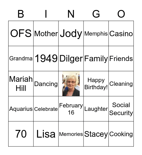 Judy's Bingo! Bingo Card