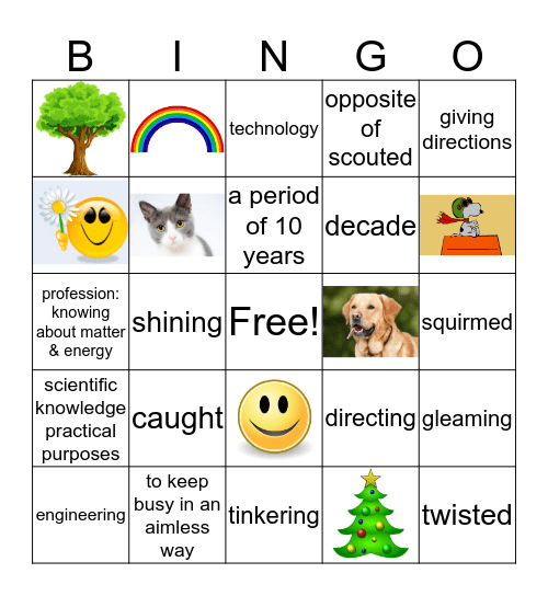 Grade 4 Unit 4 Week 4 Bingo Card