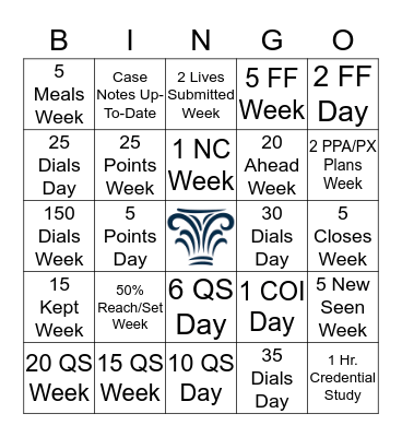 Change Your Game Bingo Card