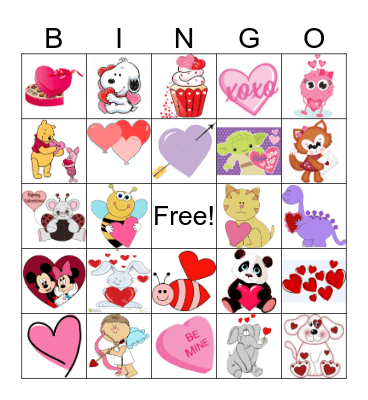 Valentine's Bingo Card