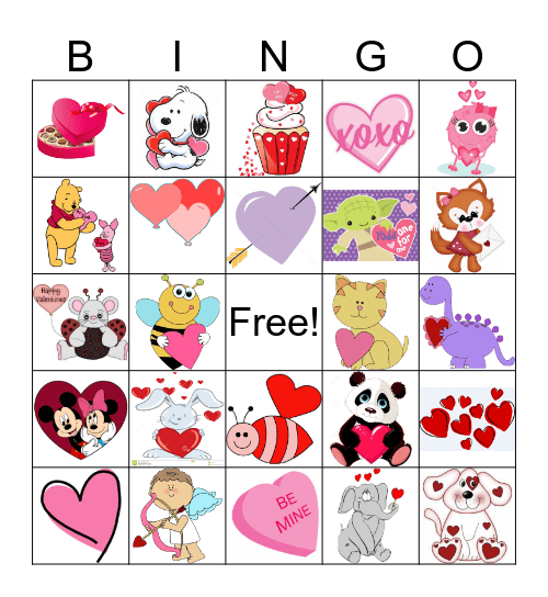 Valentine's Bingo Card
