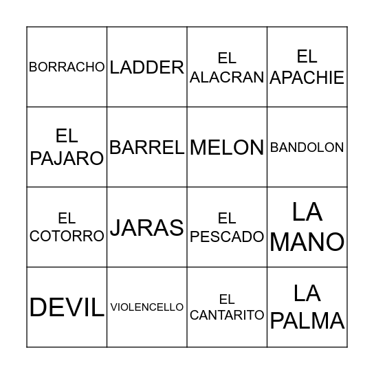 Bingo Card