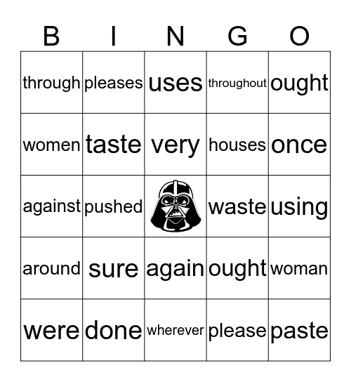 Michael's Sight Words January 2019 Bingo Card