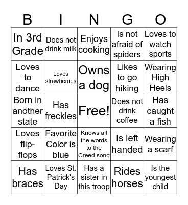 Tea's Around the World Bingo Card