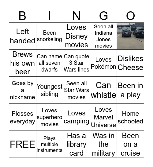Who do you know... Bingo Card
