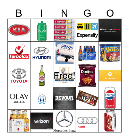 Super Bowl 2019 Bingo Card