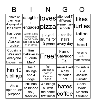 JPAS Bingo (2) Bingo Card