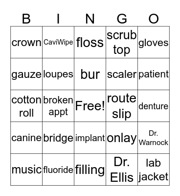 WHD BINGO Card