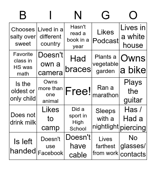 Altius Building Company BINGO Card
