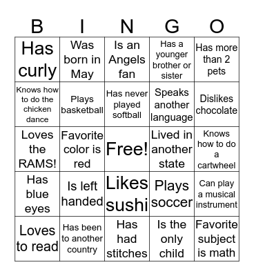 BOOM! Bingo Card