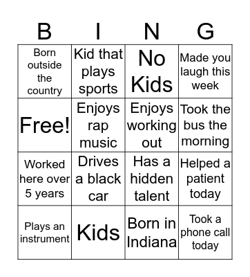 Bingo  Bingo Card