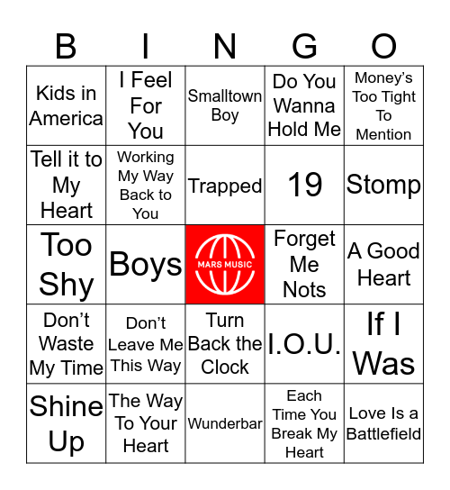 80 verantwoord dansen Bingo Card