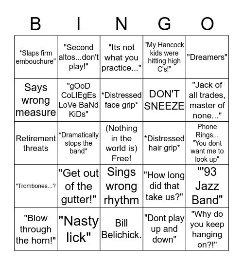 Mr. Macrina Bingo *we still love you if you find this* Bingo Card