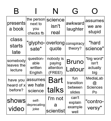 TaRiN <333 Bingo Card