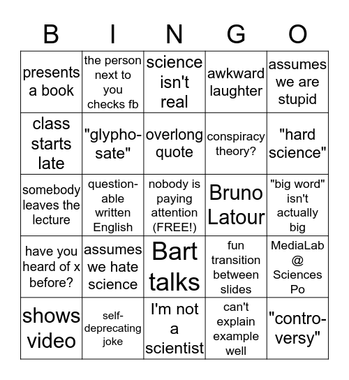 TaRiN <333 Bingo Card