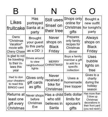 Christmas BINGO Card