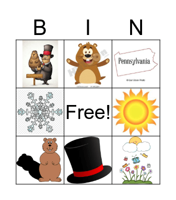 Groundhogs day Bingo Card