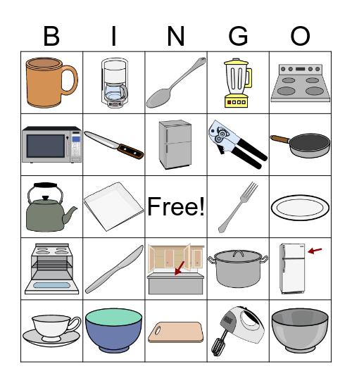 Dining Room Bingo with Kitchen Reveiw Bingo Card