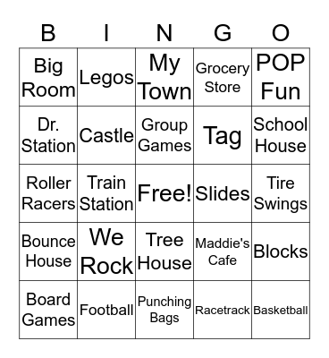 Power of Play Bingo Card