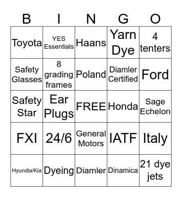 Bingo Card