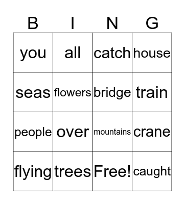 Dan, the Flying Man Bingo Card