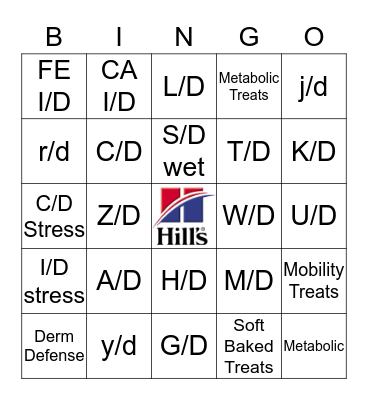 Prescription Food Bingo Card