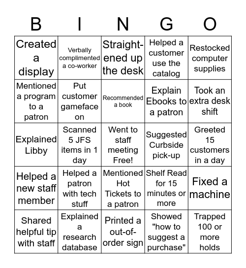 Hyde Park Staff Super Bowl Bingo 2019! Bingo Card